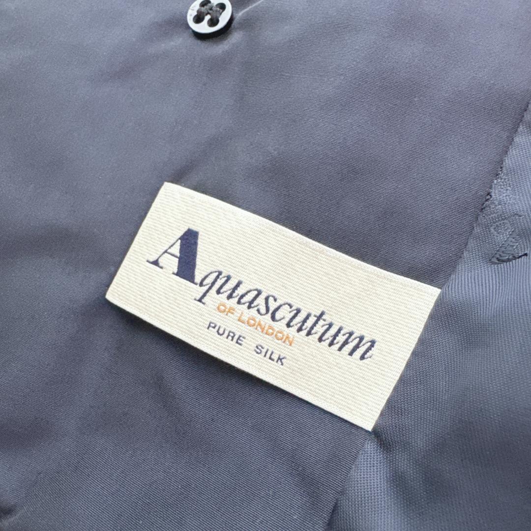 美品⭐️アクアスキュータム ピュアシルクコート ヴィンテージ イングランド L