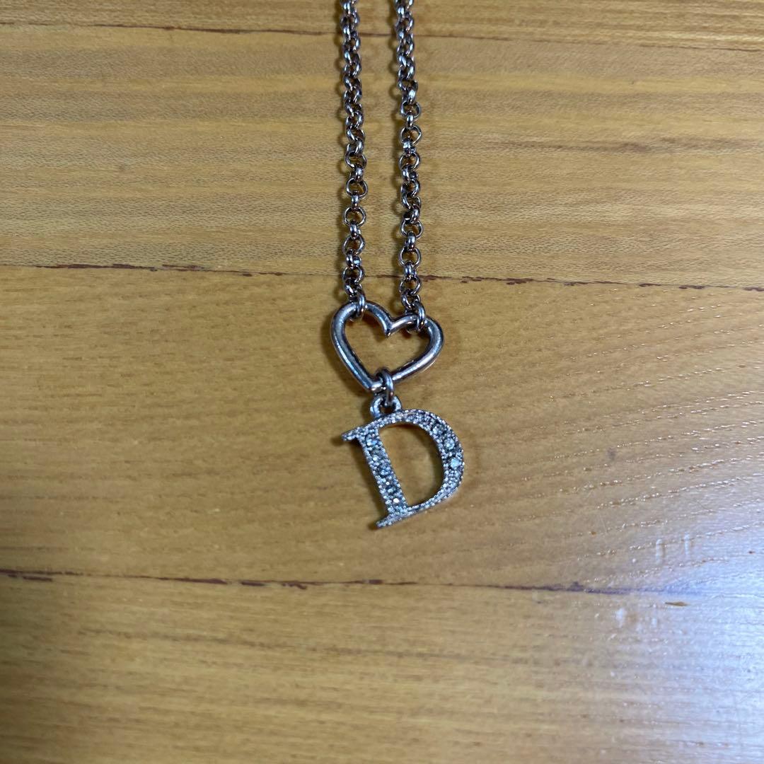 Christian Dior ブレスレット Dロゴ ハート ラインストーン