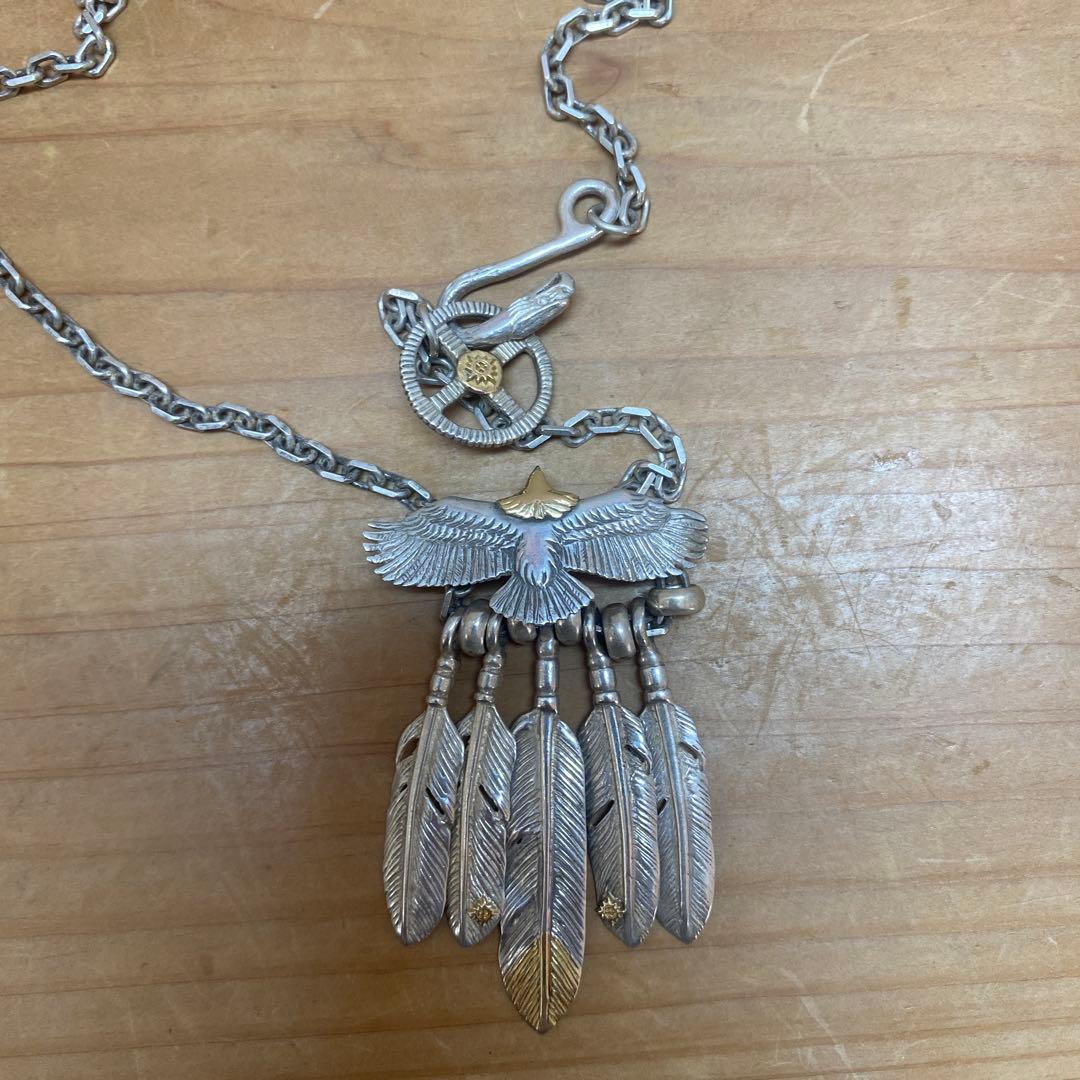 REDMAN 極小頭金ヤングイーグル　シルバー　ゴールド　ネックレス　美品