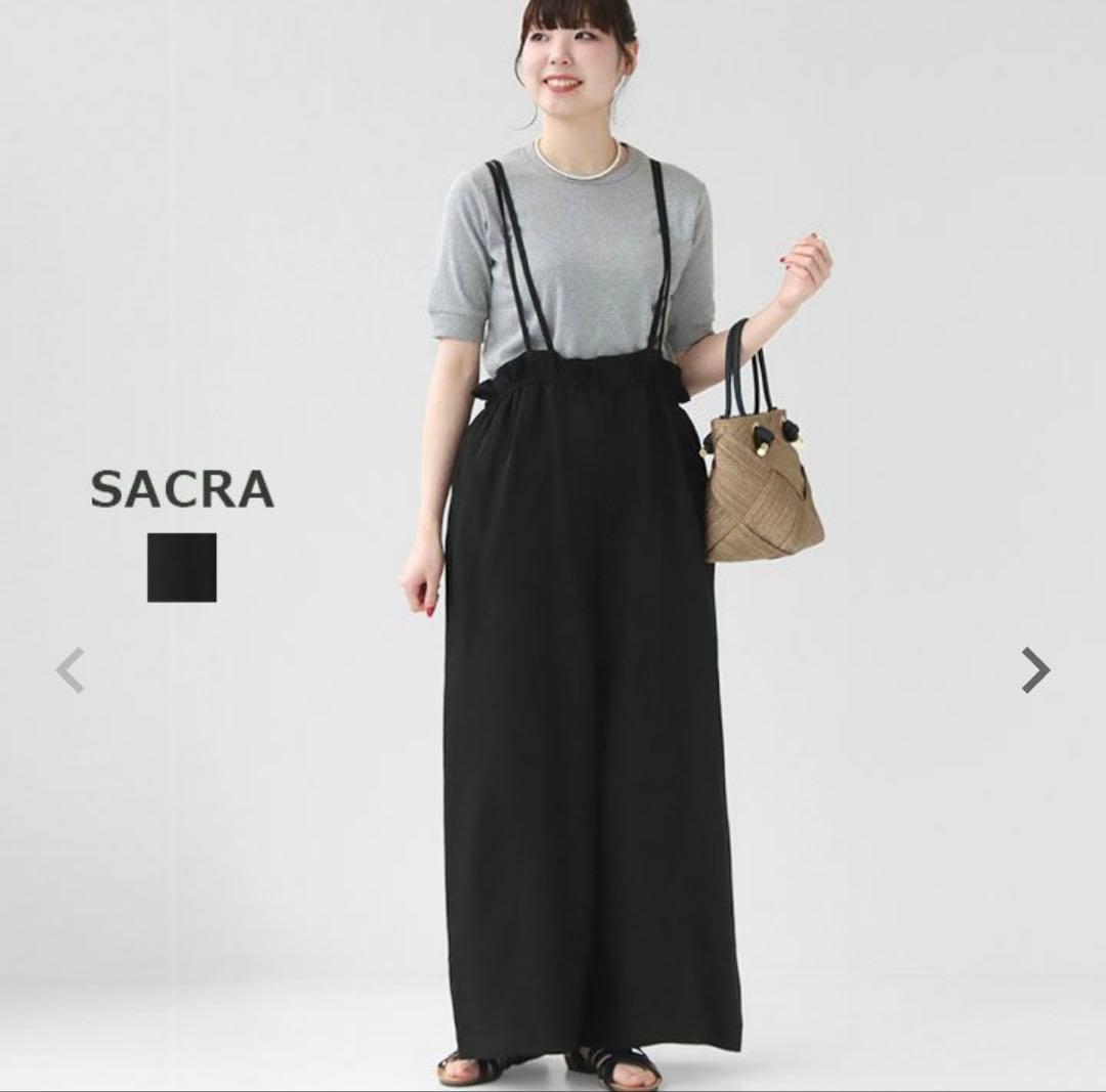⭐︎本日限定値下げ⭐︎SACRA ブラック サロペット　ブラック