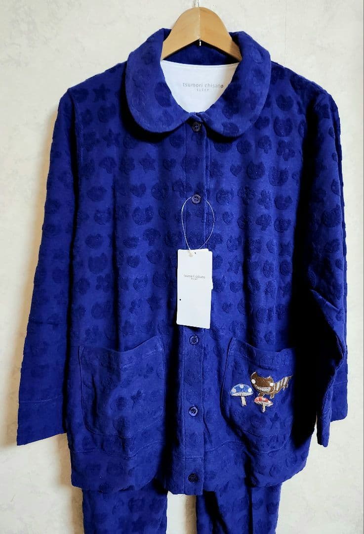 ◆タグ付き新品【ツモリチサト】ルームウエアパイル地パジャマ長袖長ズボン/ワコール