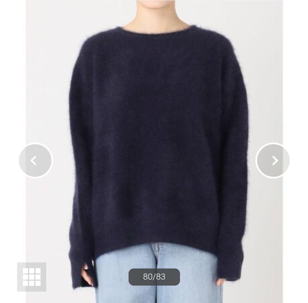 hidegen　IENA fluffyファー プルオーバー　ネイビー