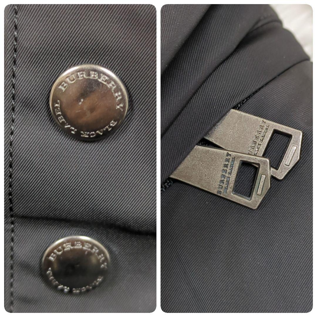 美品【M】バーバリーブラックレーベル　3way　フーデッド　トレンチコート　黒系