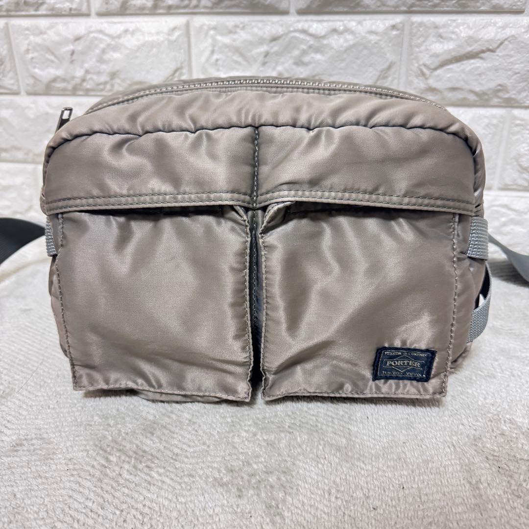 PORTER タンカー ウエストバッグ シルバーグレー ボディバッグ