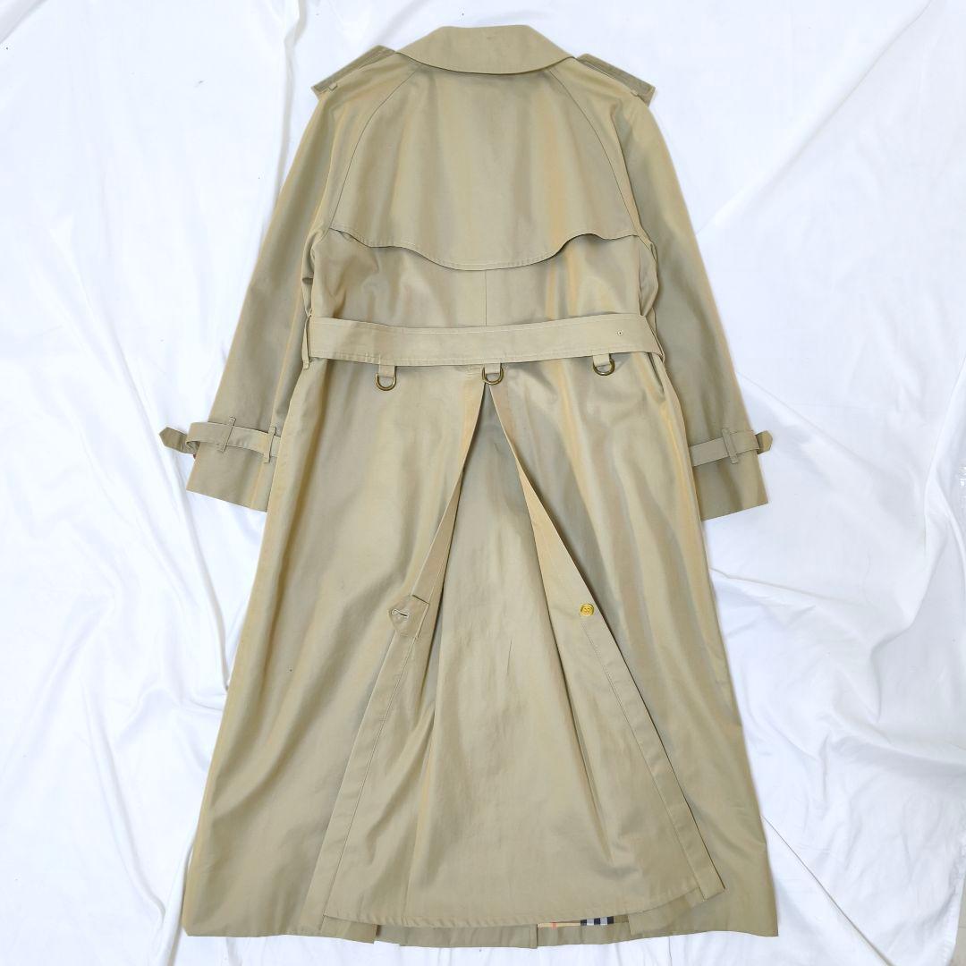 美品✨バーバリー ノバチェック ロングトレンチコート ベルト付 カーキ