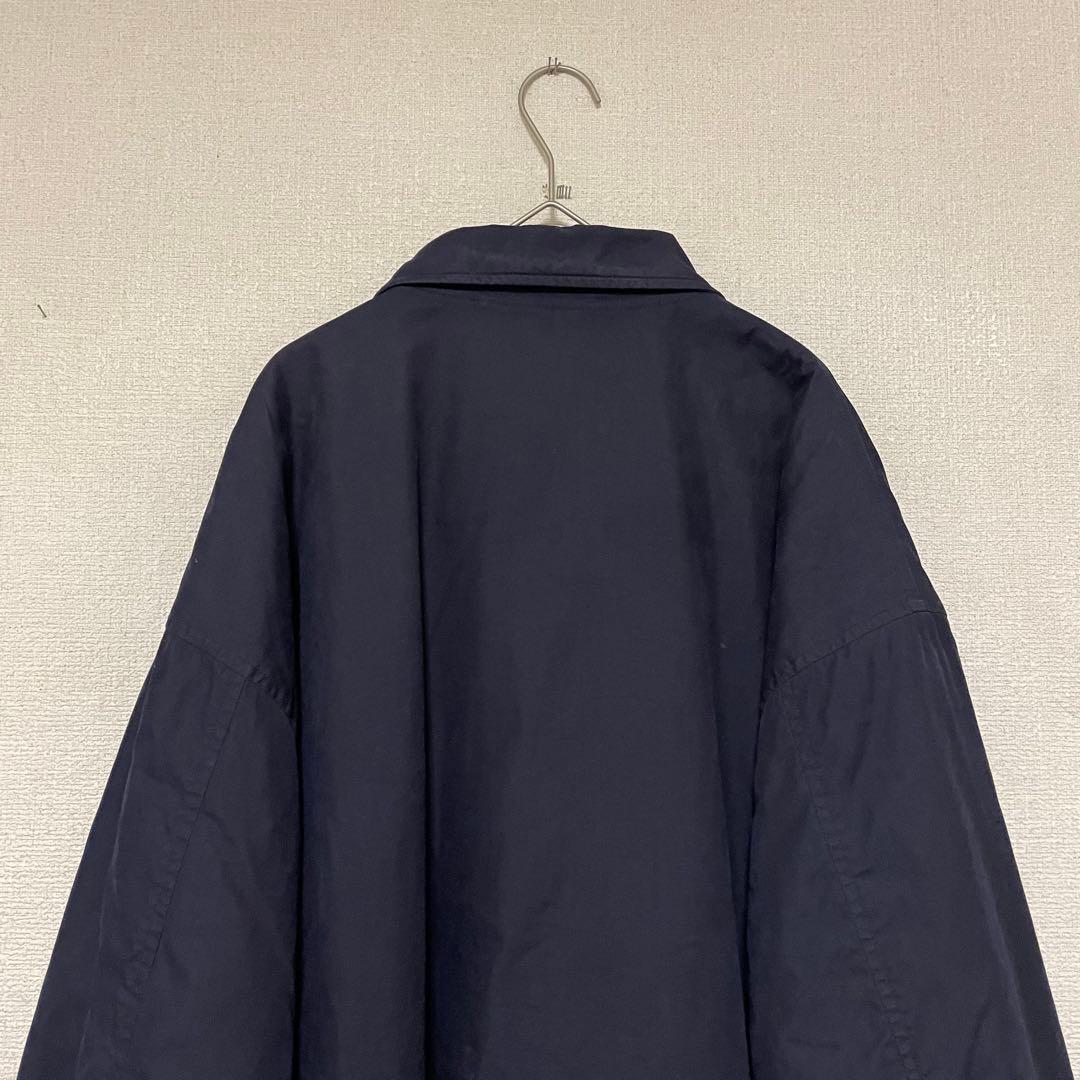 【90s】ポロラルフローレン ハンティングジャケット 中綿 裏チェック 刺繍 紺