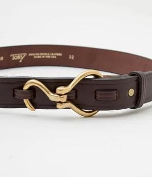 TORY LEATHER 2260 フック型バックルブライドルレザーベルト