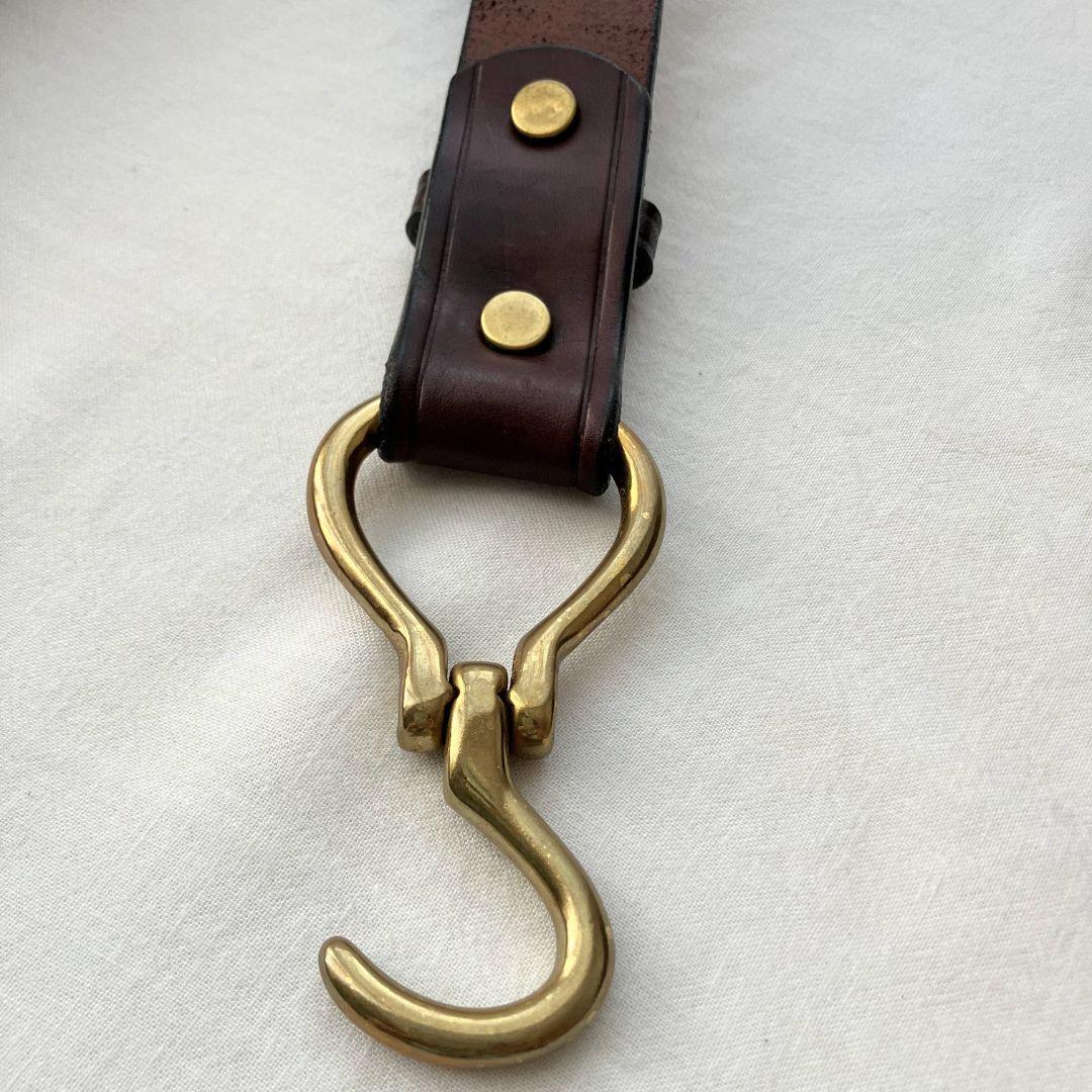 TORY LEATHER 2260 フック型バックルブライドルレザーベルト