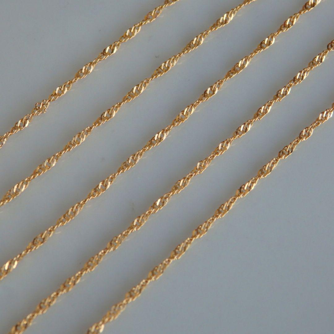 bowwow　k18ブレスレット　スクリューチェーン　1.3㎜幅