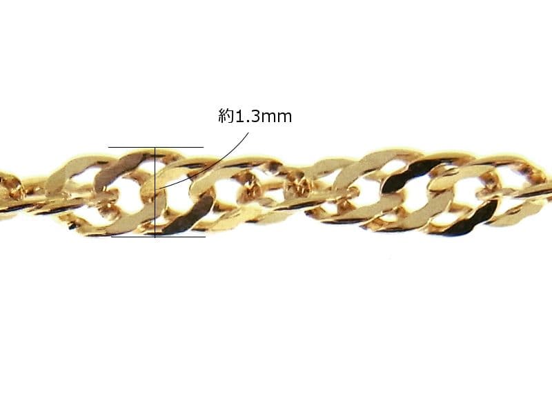 bowwow　k18ブレスレット　スクリューチェーン　1.3㎜幅