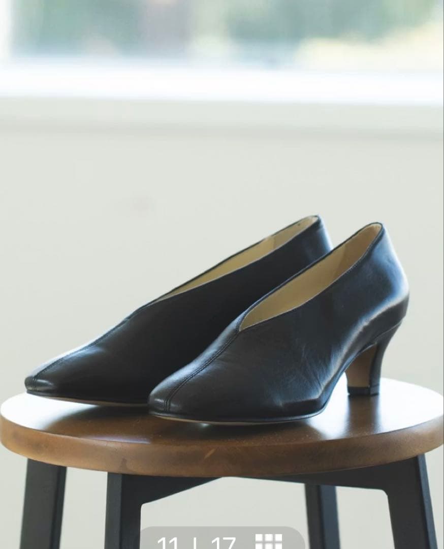 REMME / レメ / レザーパンプス（ブラック） 23.5cm