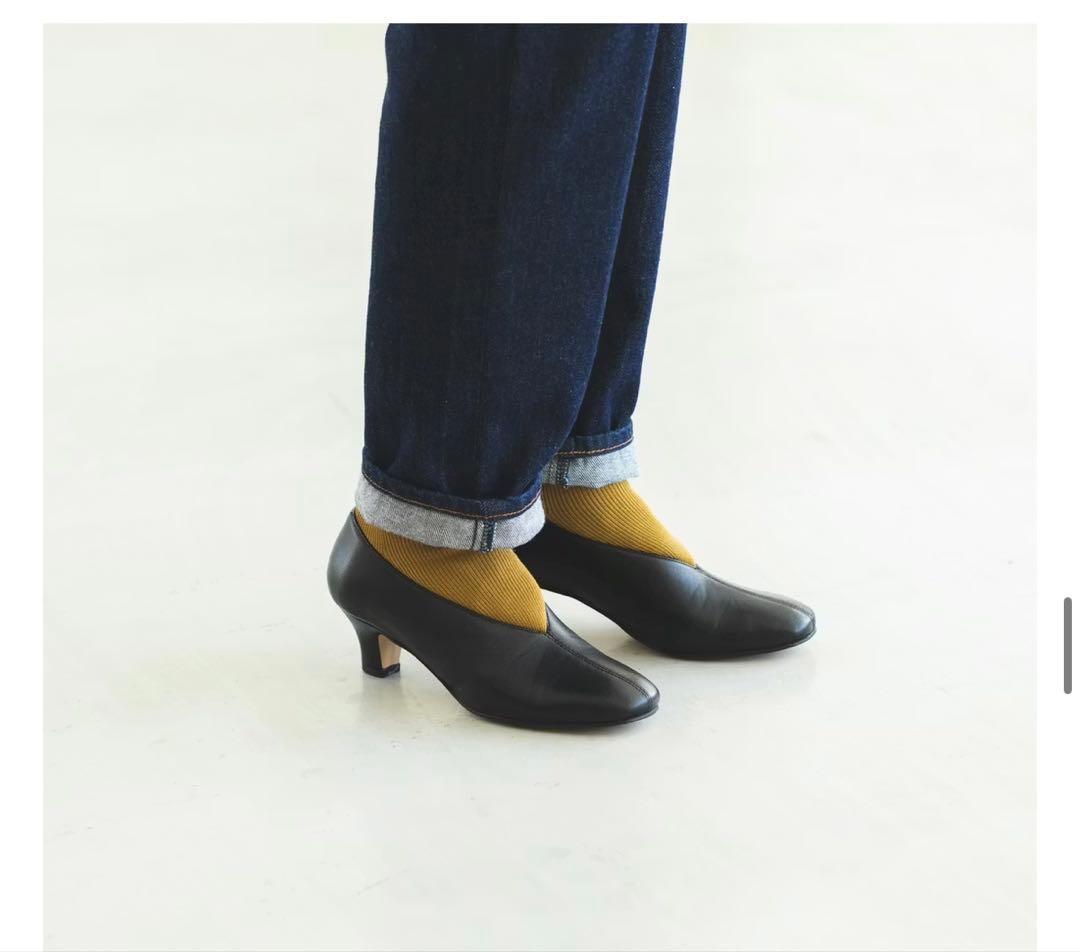 REMME / レメ / レザーパンプス（ブラック） 23.5cm