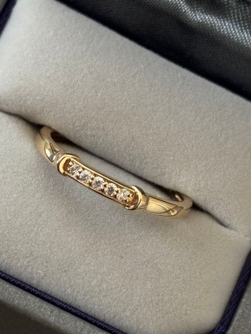 【こな】スタージュエリー　k18 ムーン　ダイヤモンドリング　13号