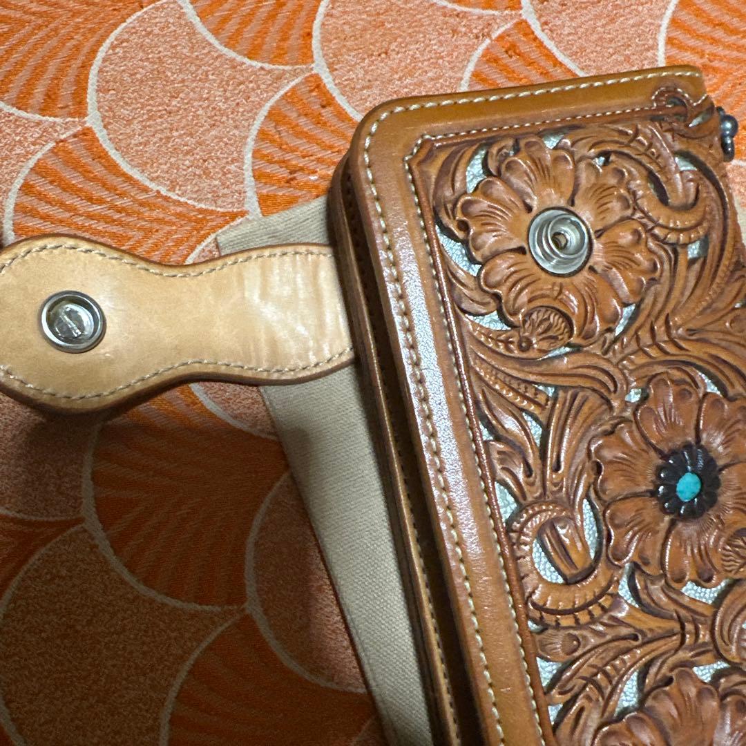 FUNNY カウボーイ　カービング　ウォレット　長財布　特注品　ライダース