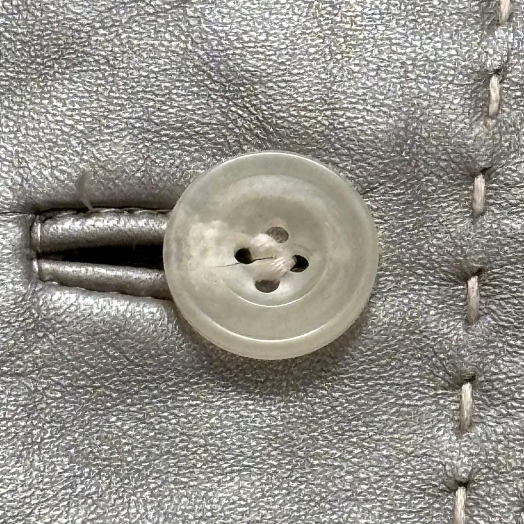 大きいサイズ　極希少　BALMAIN　 ラムレザー　ジャケット　ロールアップ