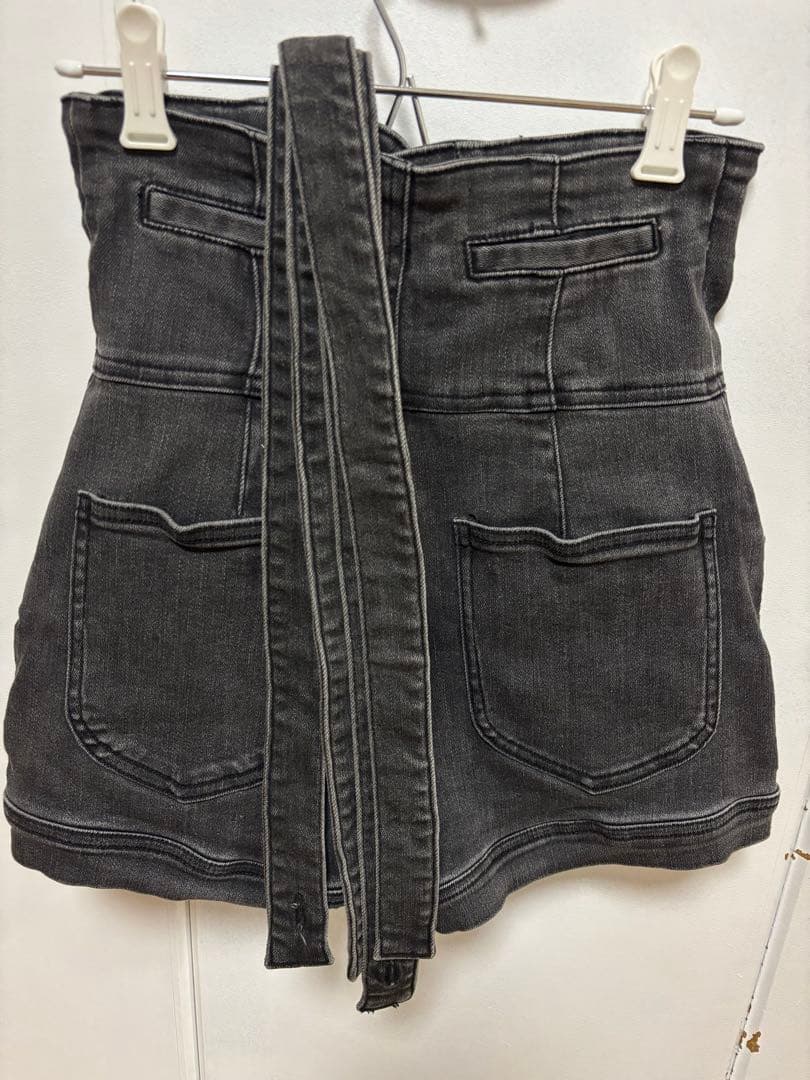 パンツ andmary ribbon denim allinone