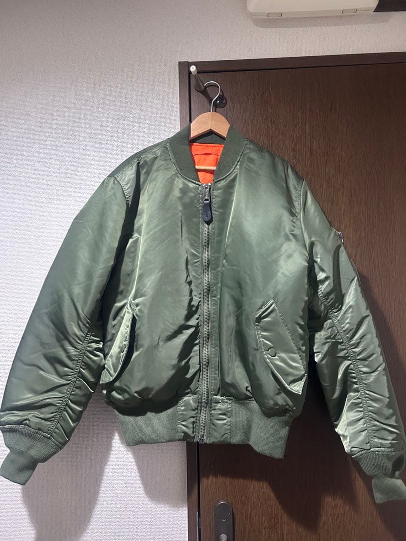 ALPHA INDUSTRIES フライトジャケット M オリーブグリーン