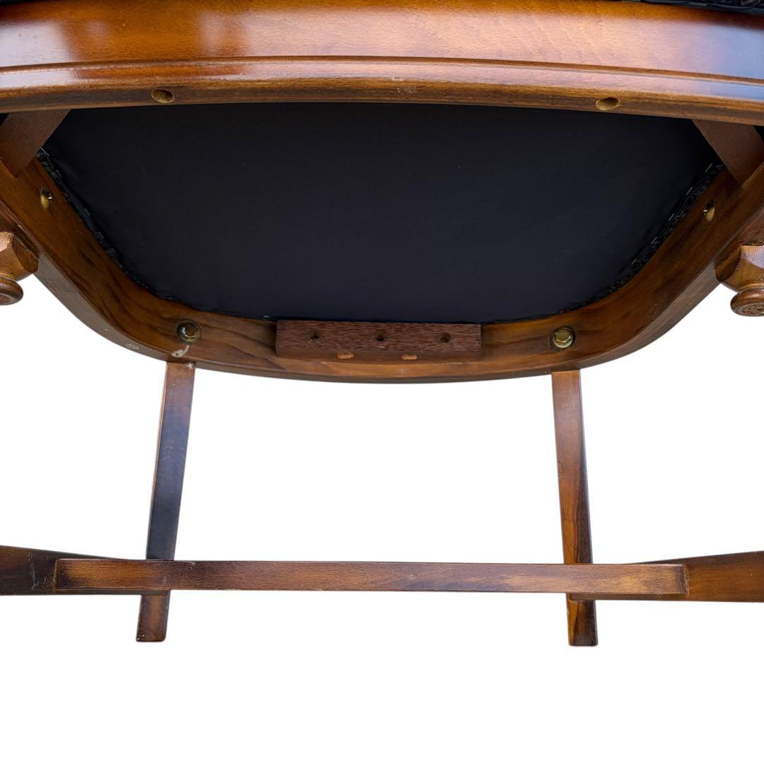 【希少】オールドカリモク コロニアル 合皮 ラタン アームチェア ①