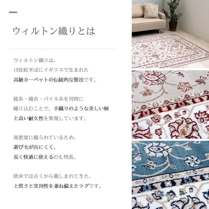 【トルコ絨毯】ウィルトンカーペット 160x230cm ディオーネ ブルー