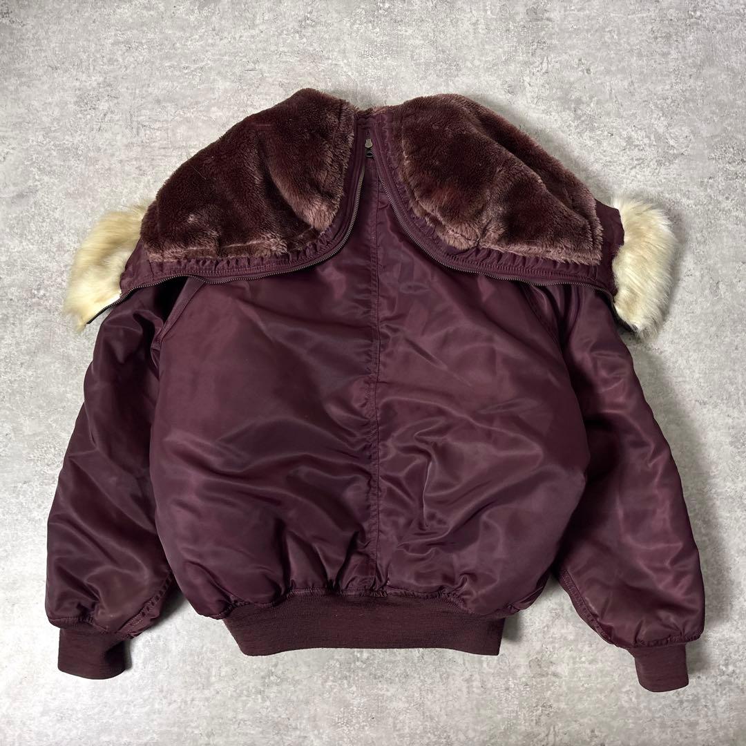 70's 米軍実物 N-2B フライトジャケット ALPHA製 希少マルーン M