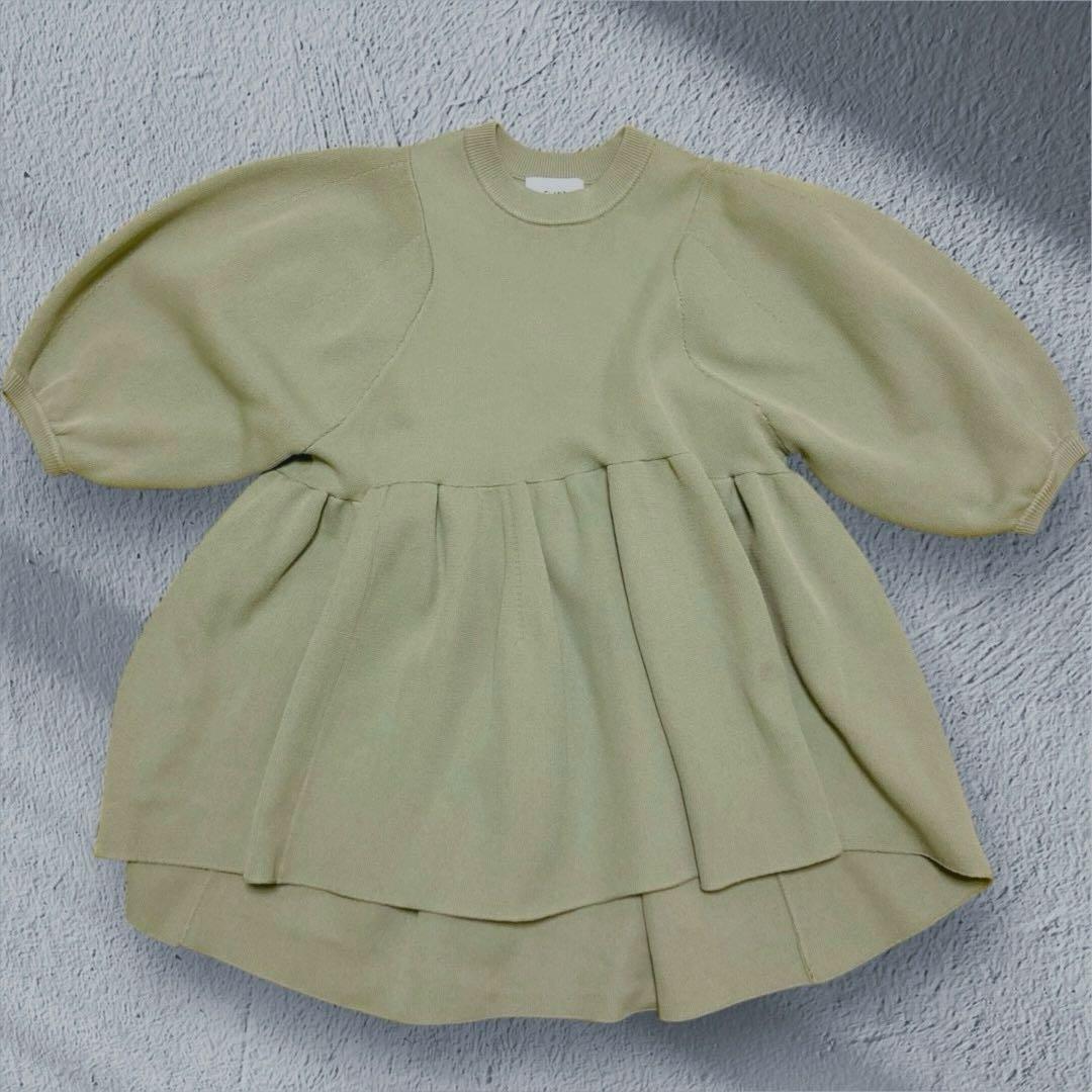 京都限定カラー　CLANE BALLOON SLEEVE GATHER KNIT