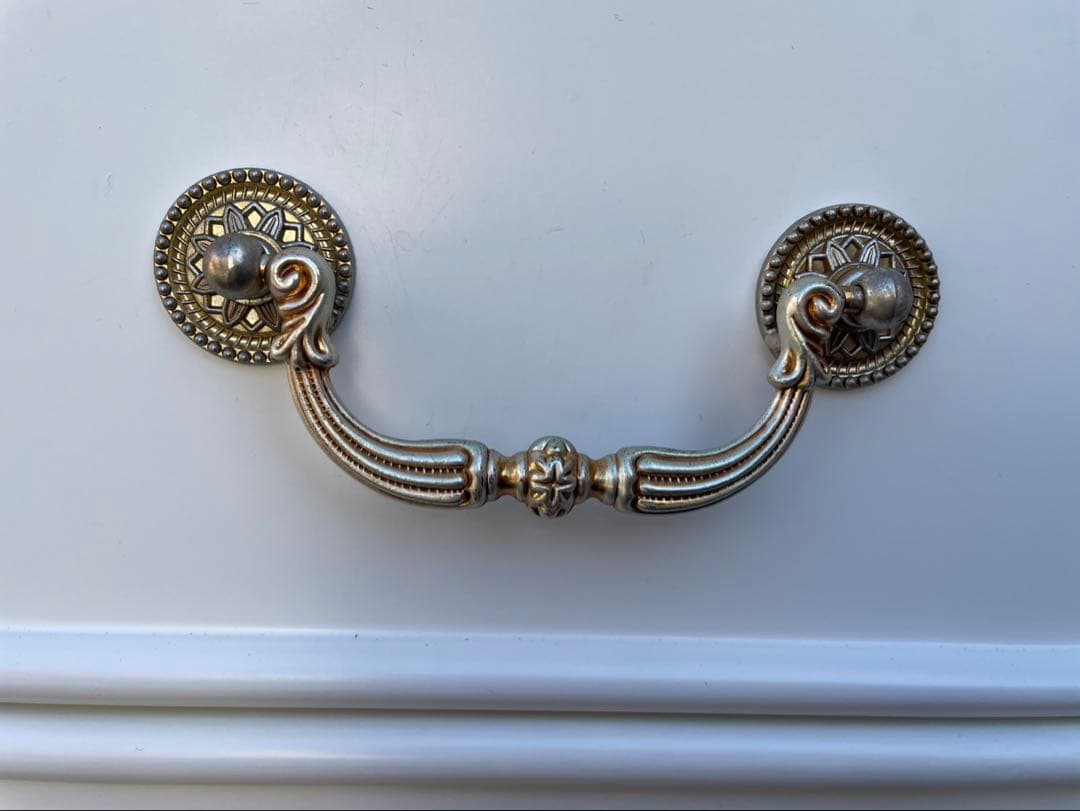 姫家具　アンティーク　欧米家具　ホワイト木製チェスト 6引き出し　猫脚