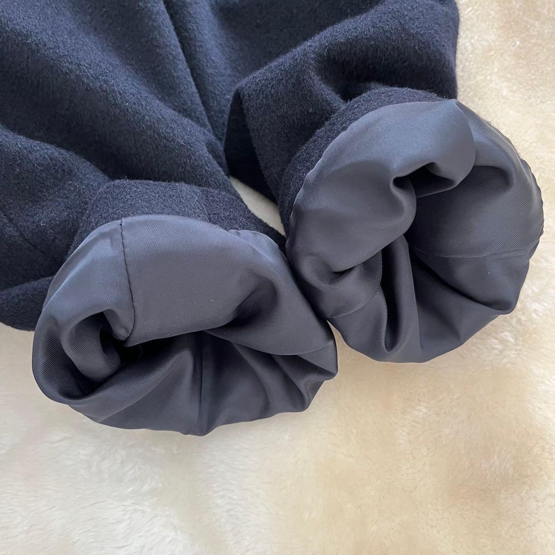 【未使用】ユニクロ　カシミヤ　ウール　チェスターコート　ネイビー　L ロング