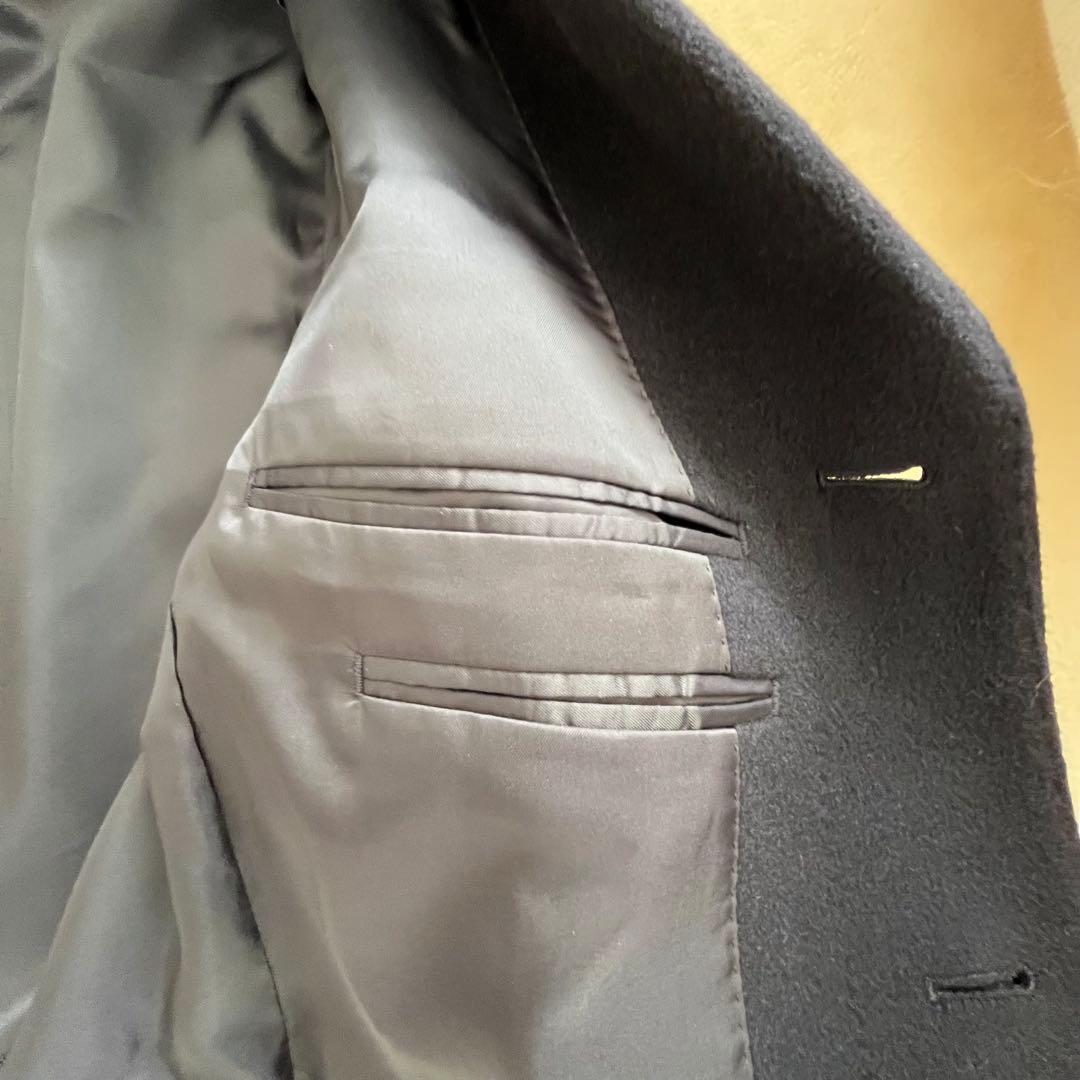 【未使用】ユニクロ　カシミヤ　ウール　チェスターコート　ネイビー　L ロング