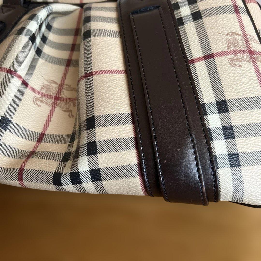 Burberry チェック柄 ミニボストンバッグ　袋付き