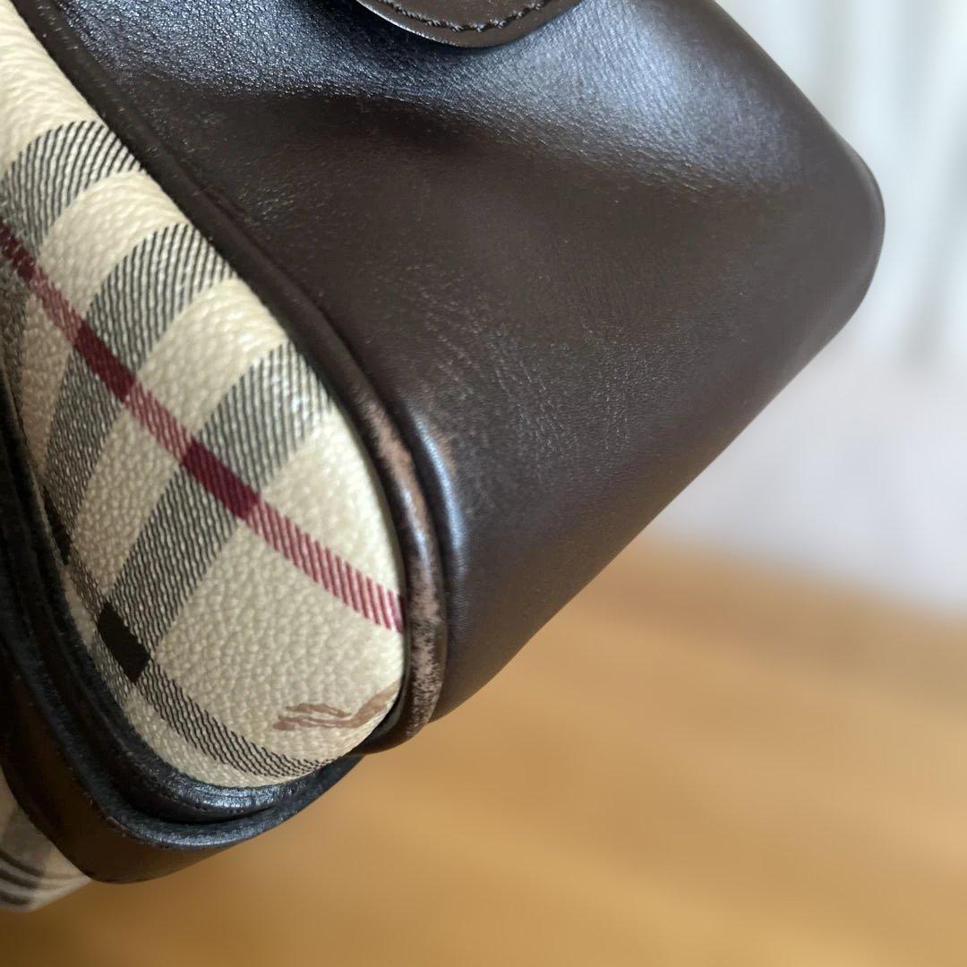Burberry チェック柄 ミニボストンバッグ　袋付き