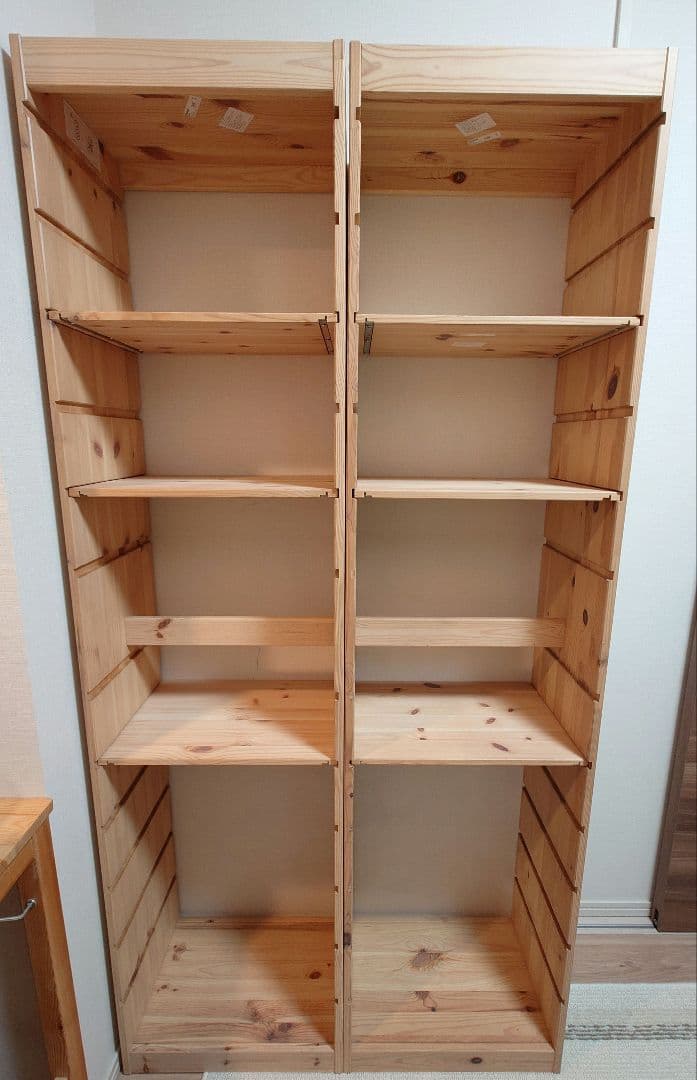 【引取限定、東京】イケア トロファスト 木製ラック パイン材 2個セット 棚板