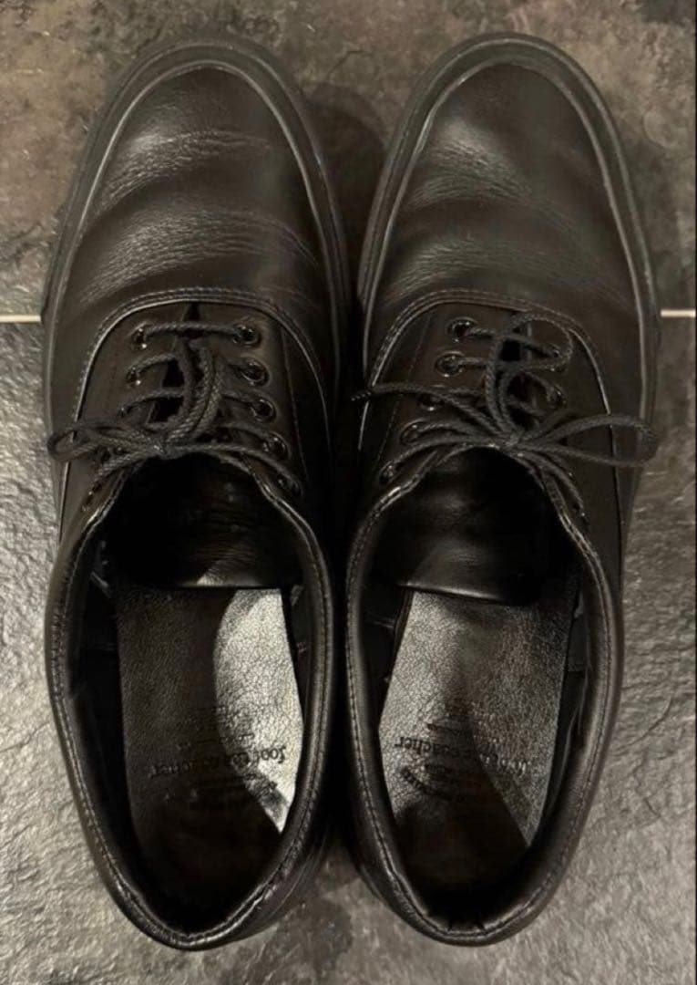 Foot the coacher レザー スニーカー 別注 ブラック