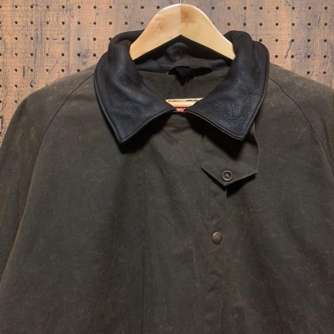 カナダ製　ダスターコート　オイルドジャケット　ドローバーコート　茶　rwm72