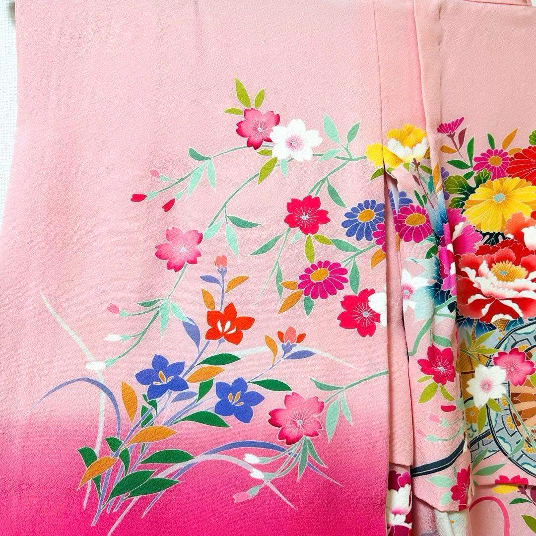 No.5 七五三　3歳 正絹被布フルセット　　加賀友禅