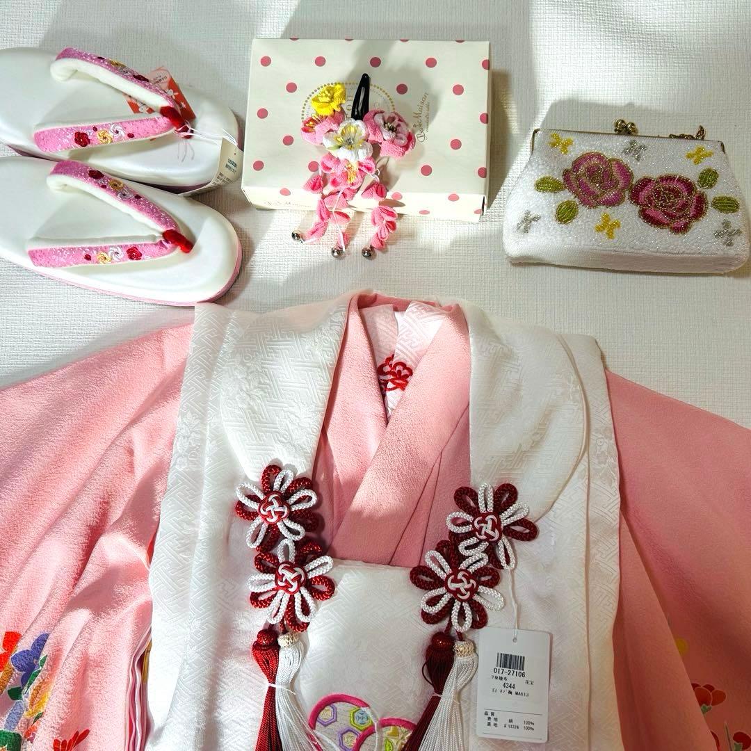 No.5 七五三　3歳 正絹被布フルセット　　加賀友禅