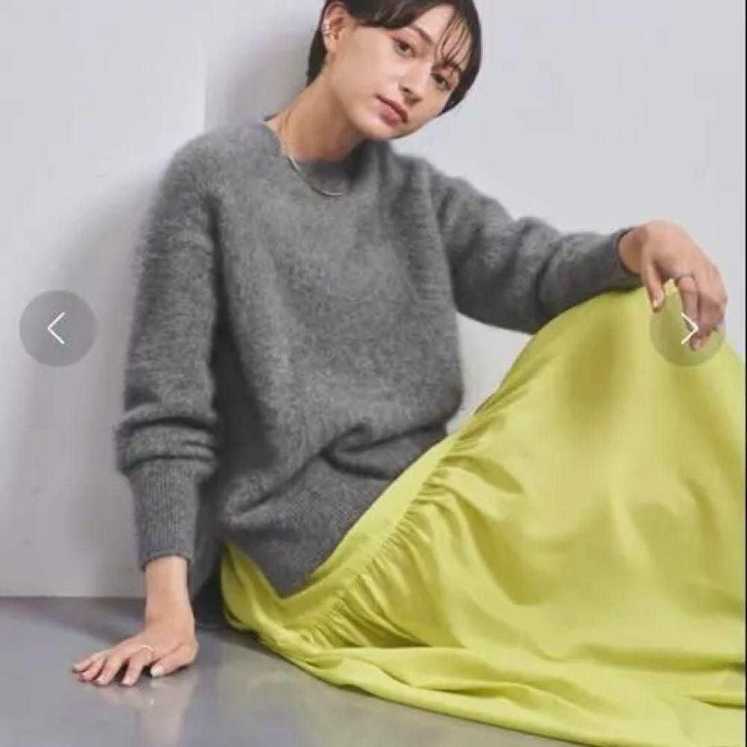 UNITED ARROWS クルーネックニット シャギー　グレー