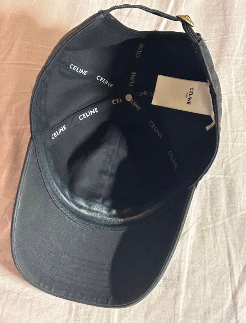 CELINE ブラック ベースボールキャップ