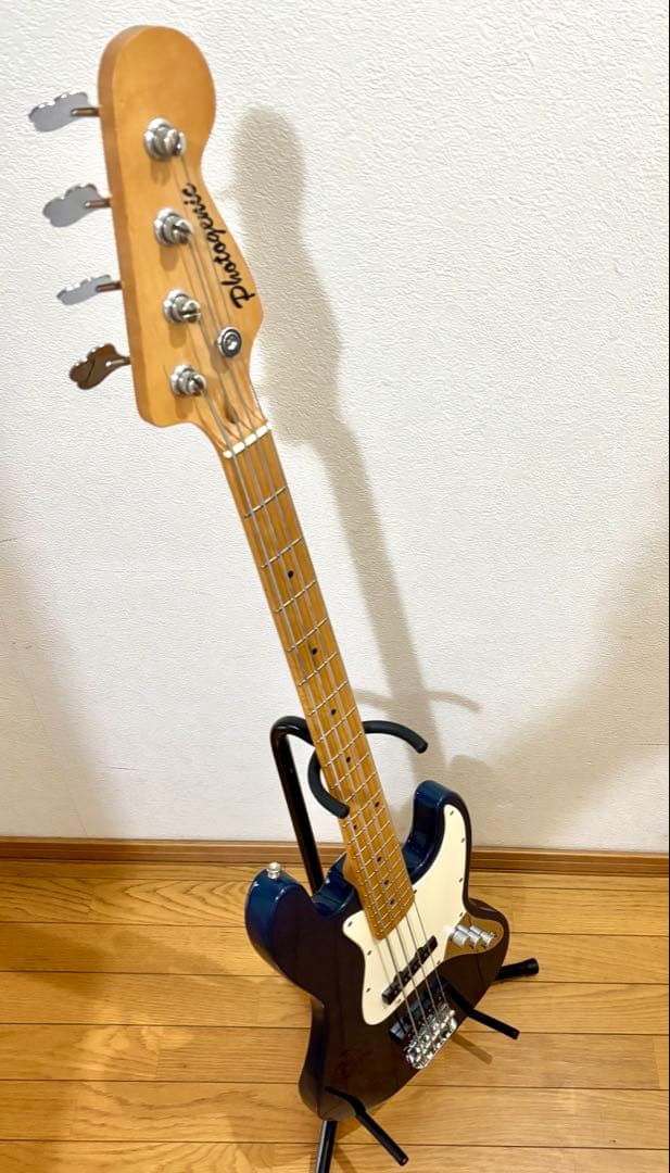 Photogenic フォトジェニックエレキベース・ダークブルー（ソフトケース）