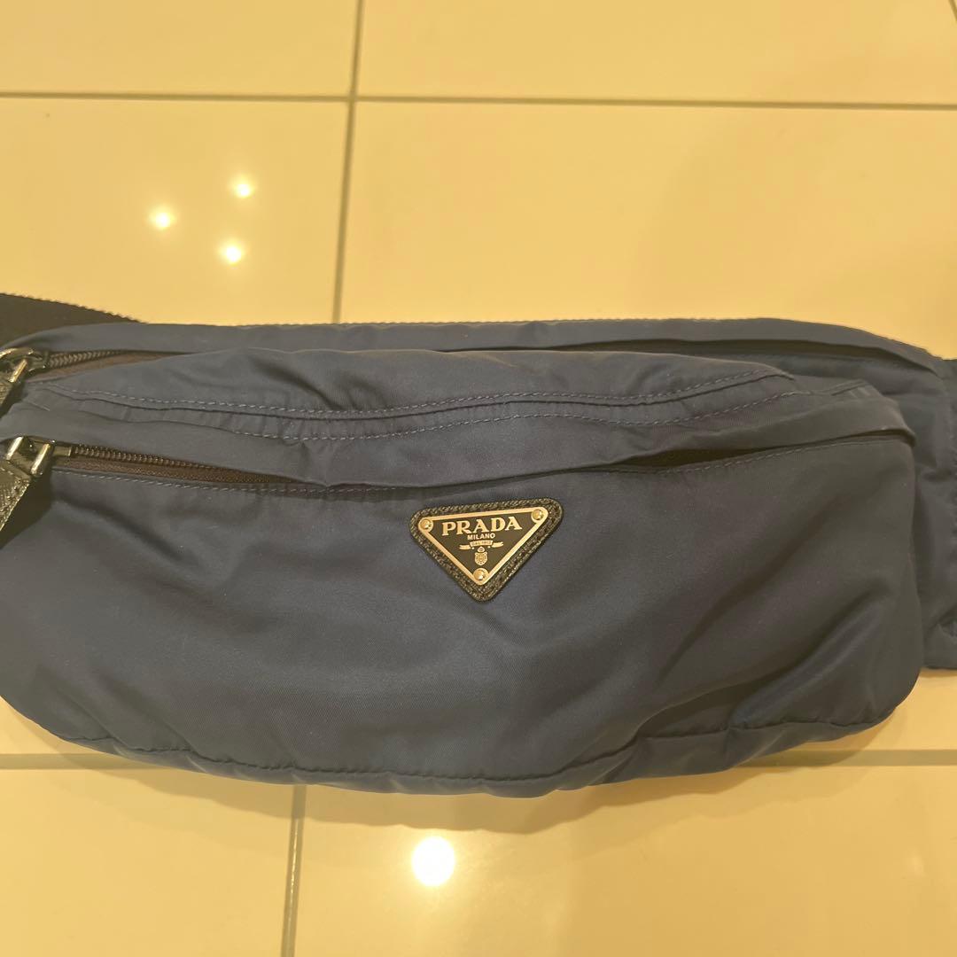 PRADA ネイビー ウエストポーチ