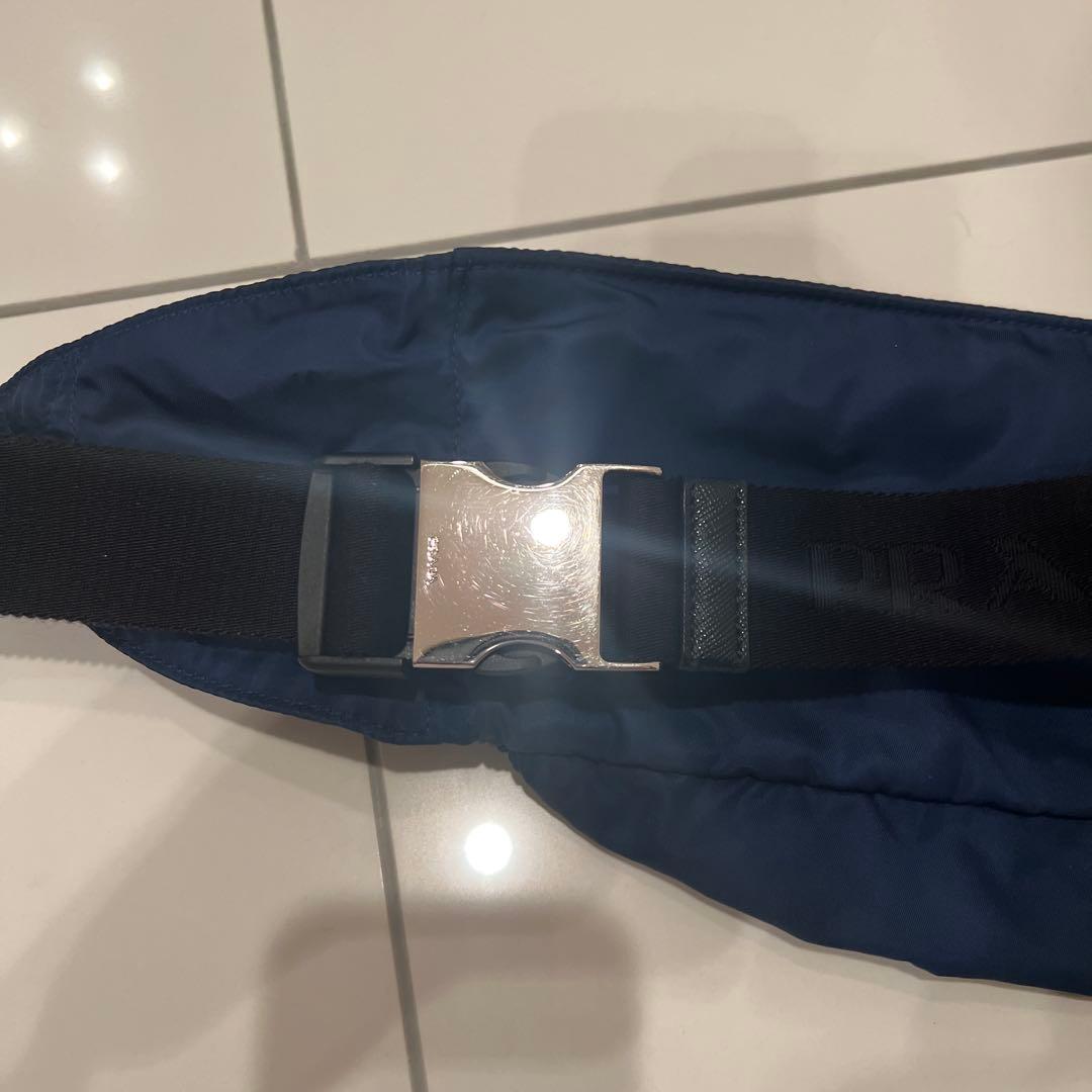 PRADA ネイビー ウエストポーチ