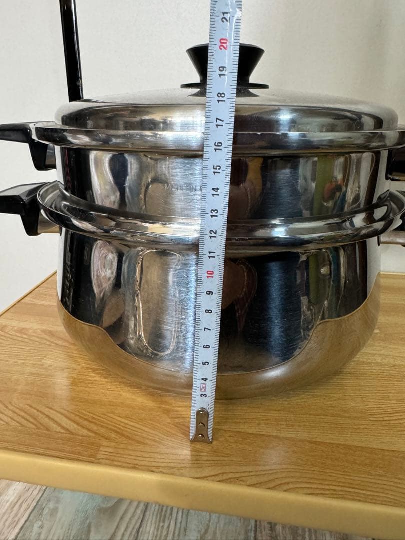 Queen深型鍋　ステンレススチール 蒸し器