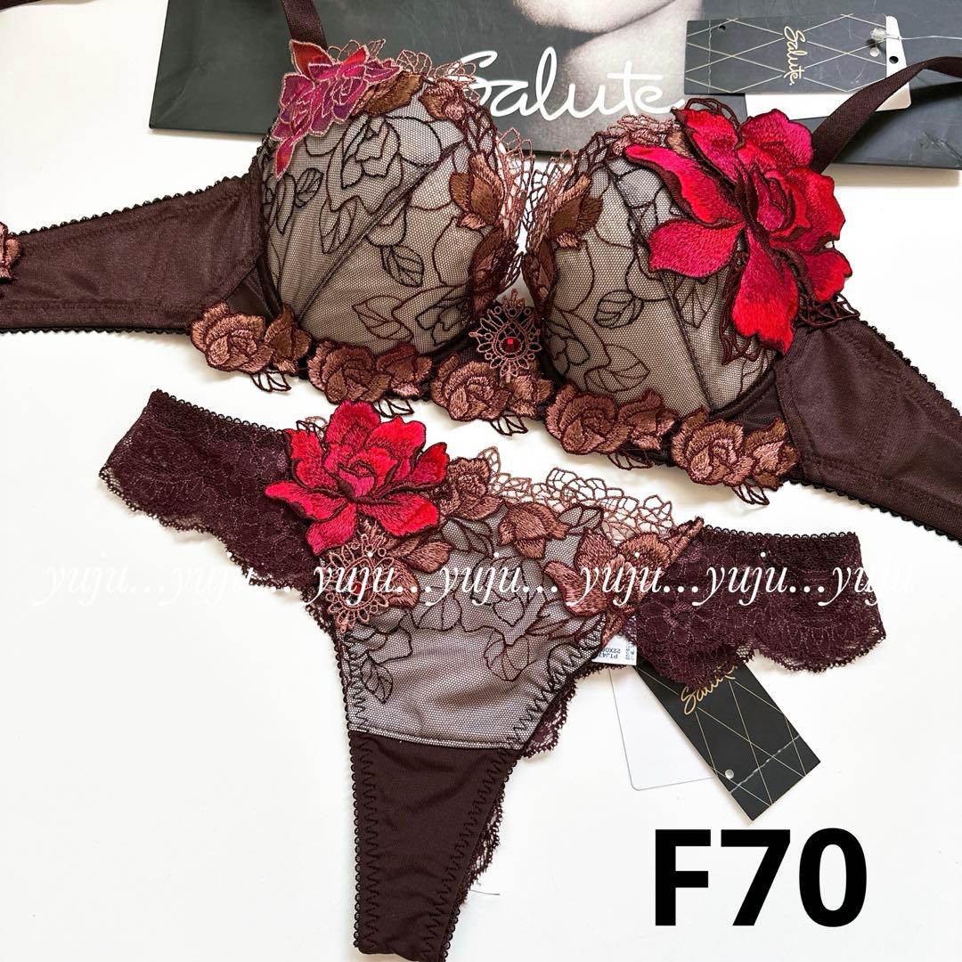 ワコール/サルート 76グループ p-upブラ TバックF70 WI