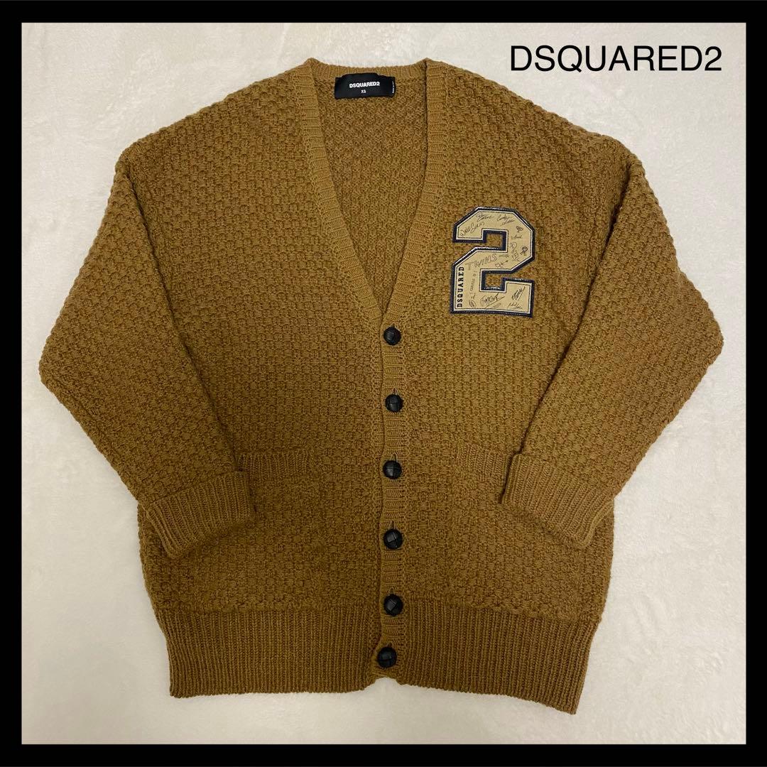 高橋海斗着用✨DSQUARED2 ビッグカーディガン アルパカ混 レザーワッペン