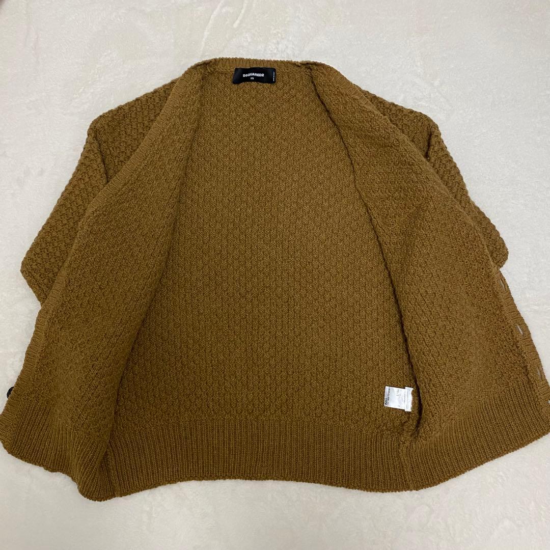 高橋海斗着用✨DSQUARED2 ビッグカーディガン アルパカ混 レザーワッペン