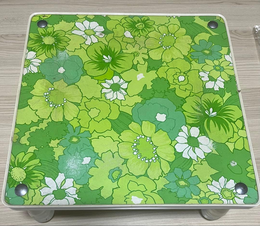 花柄 サイドテーブル 花台 飾り棚 レトロポップ 昭和レトロ