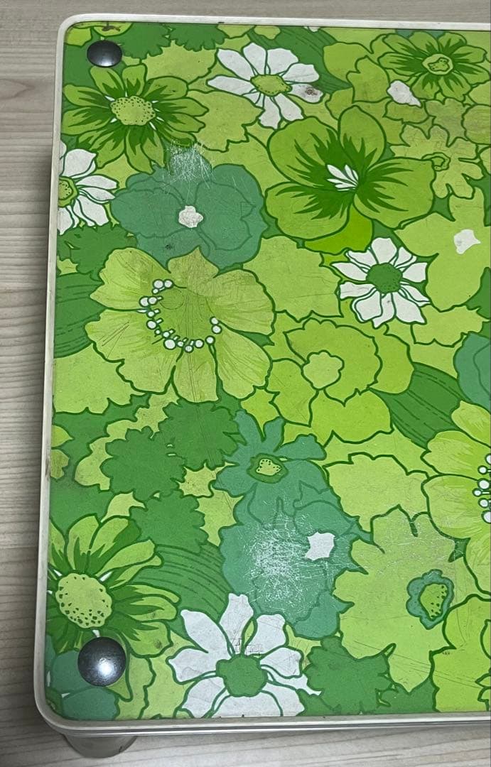 花柄 サイドテーブル 花台 飾り棚 レトロポップ 昭和レトロ