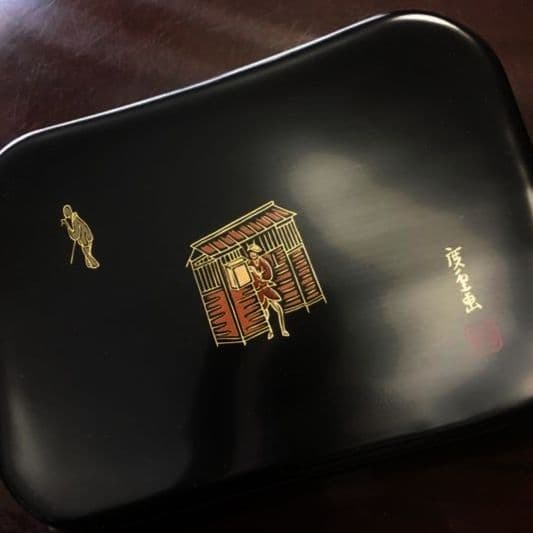 値引き済み　胴張 銘々皿 黒　漆塗　5枚セット