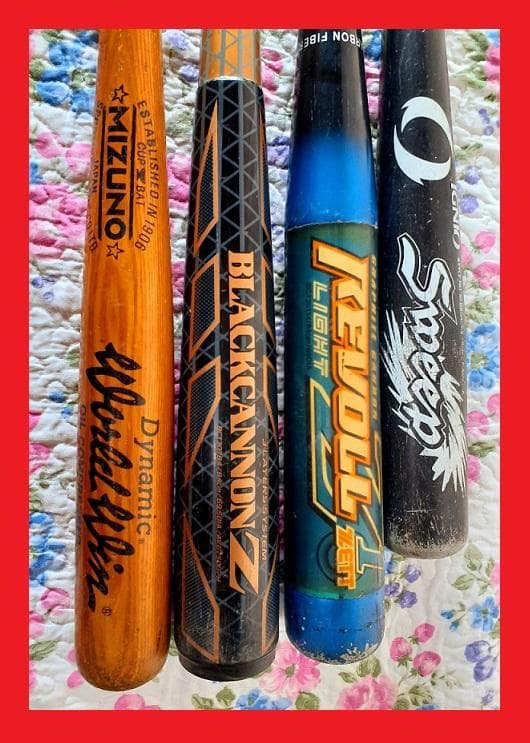 野球バット４本セット♪ ブラックキャノンZ他 ZETT イグニオ ミズノ 軟式