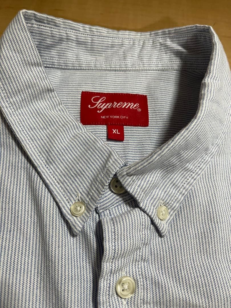 Supreme ストライプ ボタンダウンシャツ XL
