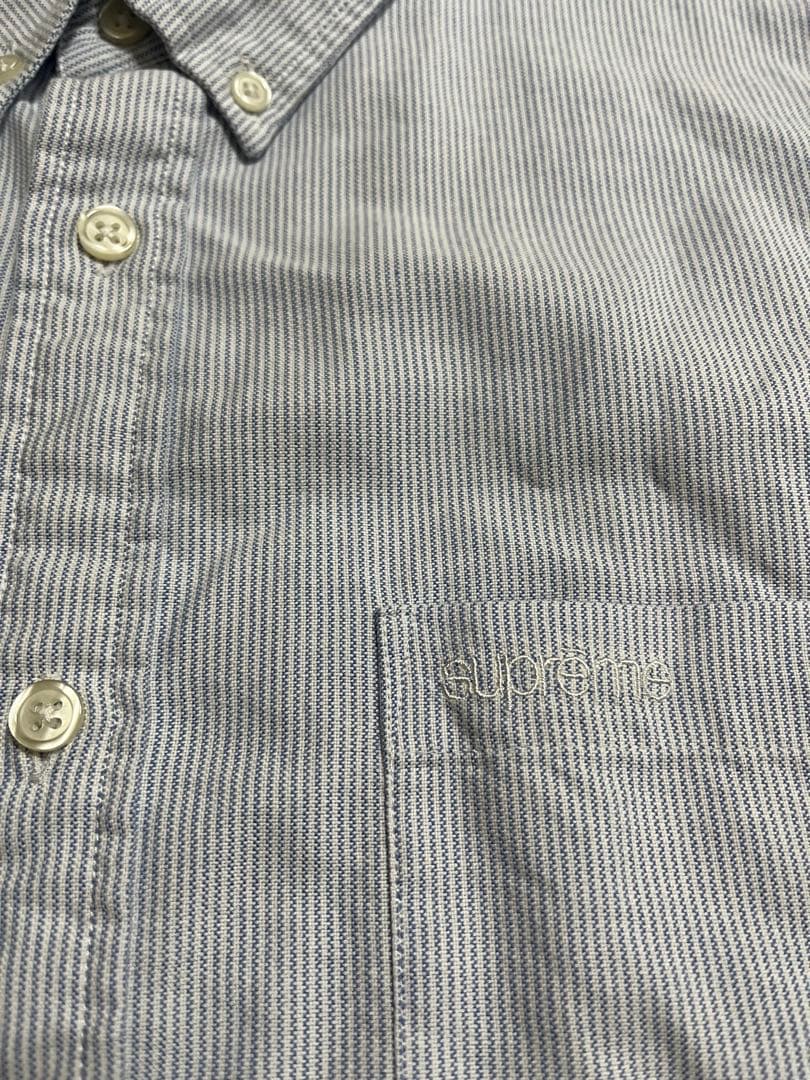 Supreme ストライプ ボタンダウンシャツ XL